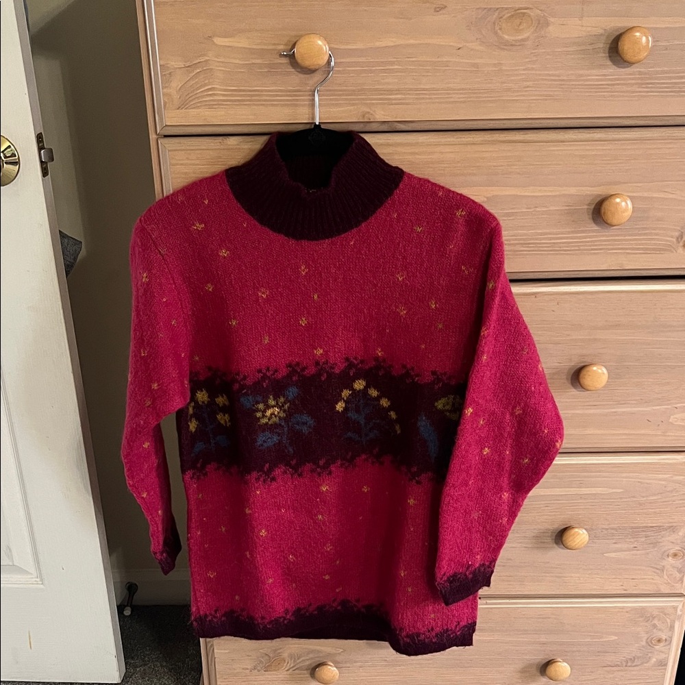 Vintage United Colors of Benetton Mohair Wool Sweater Made in Italy Size 46